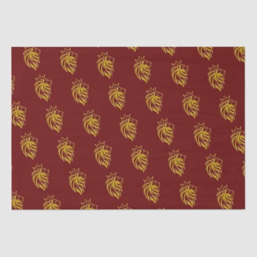 Löwe mit Krone - Goldstil 2 Seidenpapier (Vorderseite)