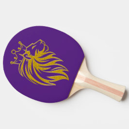 Löwe mit Krone - Goldstil 2 Tischtennis Schläger