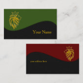 Löwe mit Krone - Goldstil 2 Visitenkarte (Vorne/Hinten)