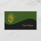 Löwe mit Krone - Goldstil 2 Visitenkarte (Vorderseite)