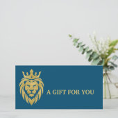 Löwe mit Krone - Goldstil 3 (Stehend Vorderseite)