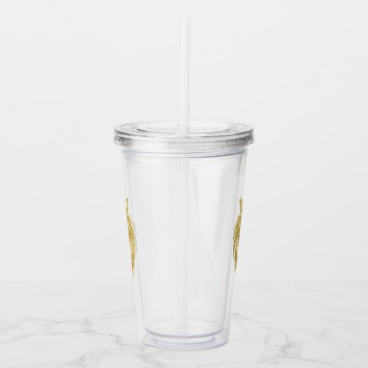 Löwe mit Krone - Goldstil 3 Acryltrinkbecher (Rechts)