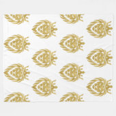 Löwe mit Krone - Goldstil 3 Fleecedecke (Vorderseite (Horizontal))