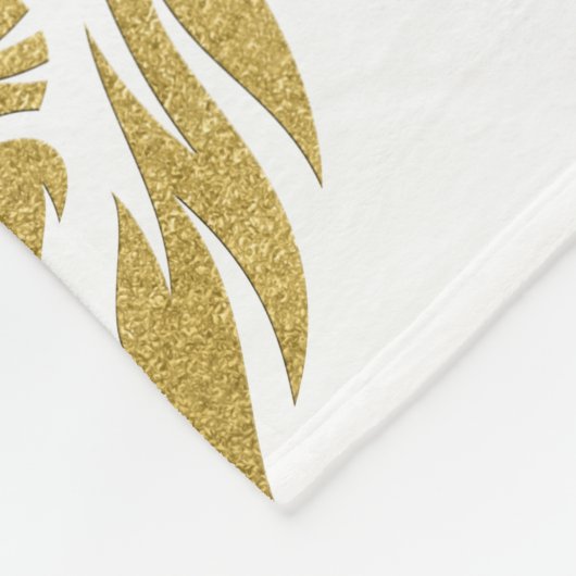 Löwe mit Krone - Goldstil 3 Fleecedecke (Ecke)