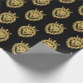 Löwe mit Krone - Goldstil 3 Geschenkpapier (Ecke)