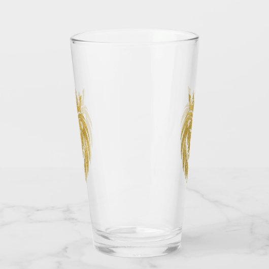 Löwe mit Krone - Goldstil 3 Glas (Links)