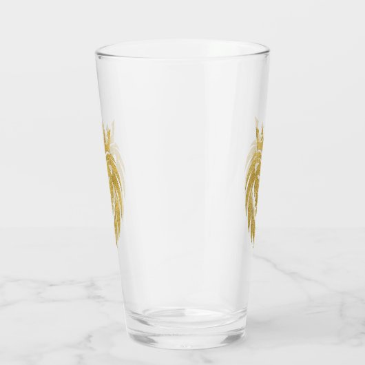 Löwe mit Krone - Goldstil 3 Glas (Rechts)