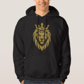 Löwe mit Krone - Goldstil 3 Hoodie (Vorderseite)