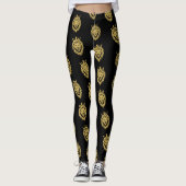 Löwe mit Krone - Goldstil 3 Leggings (Vorderseite)