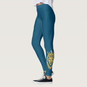 Löwe mit Krone - Goldstil 3 Leggings (Links)