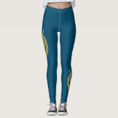 Löwe mit Krone - Goldstil 3 Leggings (Vorderseite)