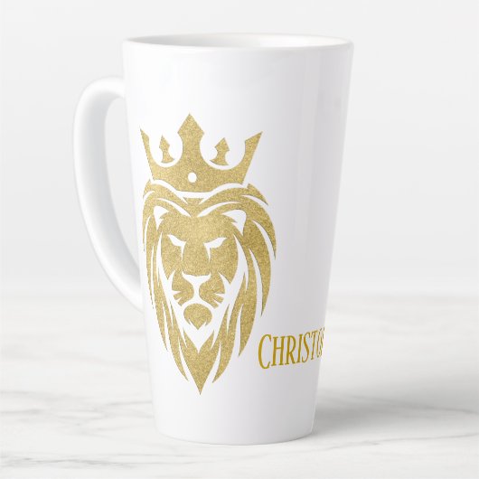 Löwe mit Krone - Goldstil 3 Milchtasse (Linke Ecke)