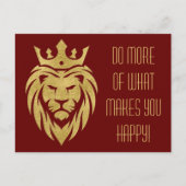 Löwe mit Krone - Goldstil 3 Postkarte (Vorderseite)