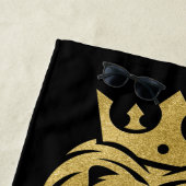 Löwe mit Krone - Goldstil 3 Strandtuch (Beispiel)