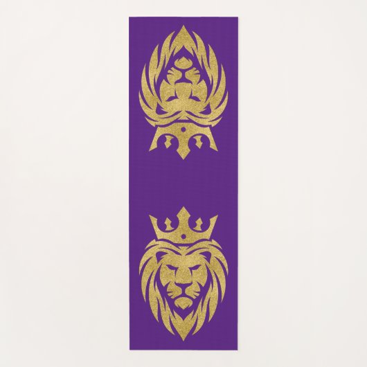 Löwe mit Krone - Goldstil 3 Yogamatte (Vorderseite)