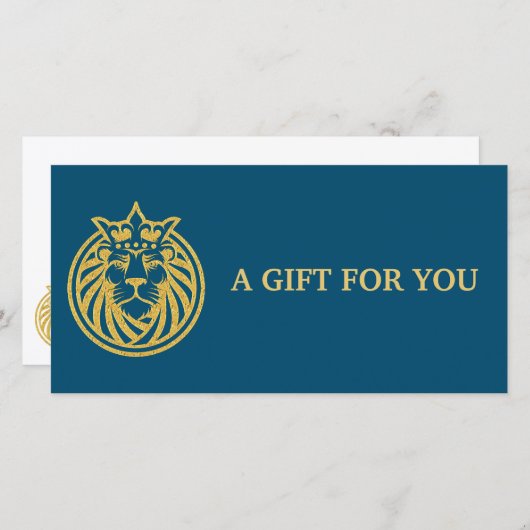 Löwe mit Krone - Goldstil 4 (Vorne/Hinten)