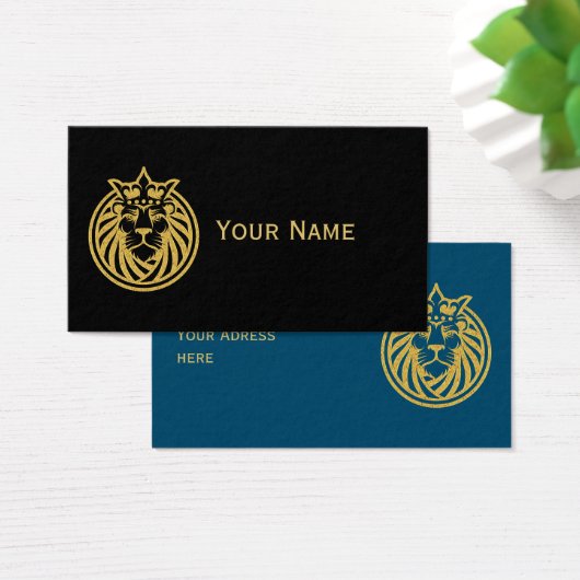 Löwe mit Krone - Goldstil 4 (Schreibtisch)