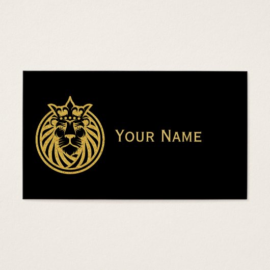 Löwe mit Krone - Goldstil 4 (Vorderseite)