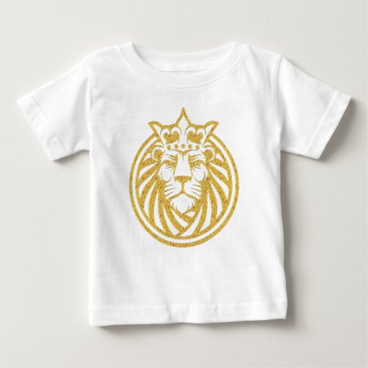 Löwe mit Krone - Goldstil 4 Baby T-shirt (Vorderseite)
