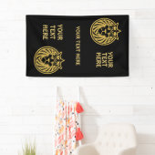 Löwe mit Krone - Goldstil 4 Banner (Insitu)