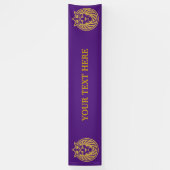 Löwe mit Krone - Goldstil 4 Banner (Vertikal)