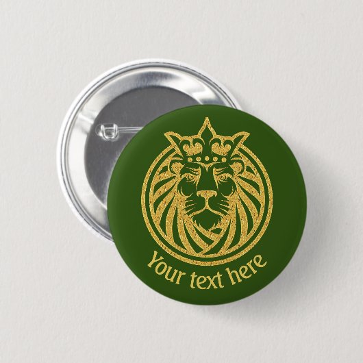 Löwe mit Krone - Goldstil 4 Button (Vorne & Hinten)