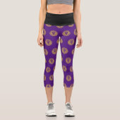 Löwe mit Krone - Goldstil 4 Capri Leggings (Vorderseite)