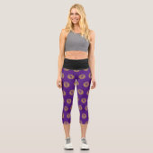 Löwe mit Krone - Goldstil 4 Capri Leggings (Vorderseite)