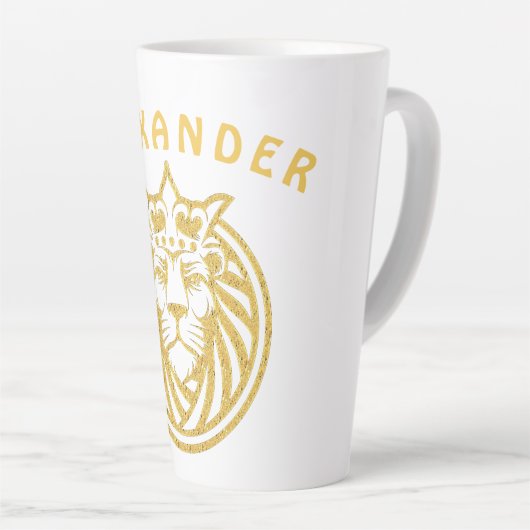 Löwe mit Krone - Goldstil 4 Milchtasse (Rechte Ecke)