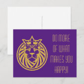 Löwe mit Krone - Goldstil 4 Postkarte (Vorne/Hinten)