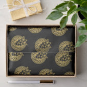 Löwe mit Krone - Goldstil 4 Seidenpapier (Geschenk)