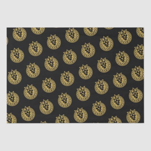 Löwe mit Krone - Goldstil 4 Seidenpapier (Vorderseite)