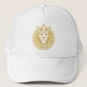 Löwe mit Krone - Goldstil 4 Truckerkappe (Vorderseite)