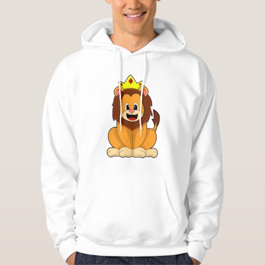 Löwe mit Krone Hoodie (Vorderseite)