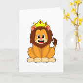 Löwe mit Krone Karte (Gelbe Blume)