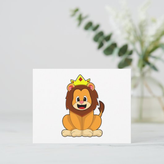 Löwe mit Krone Postkarte (Stehend Vorderseite)