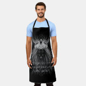 Löwe mit Kronen-Monogramm-Zitat Schürze (Getragen)