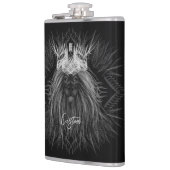 Löwe mit Kronenmonogramm Flachmann (Links)