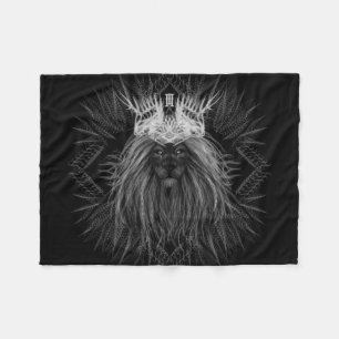 Löwe mit Kronenmonogramm Fleecedecke