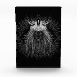 Löwe mit Kronenmonogramm Fotoblock