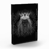 Löwe mit Kronenmonogramm Fotoblock (Links)