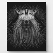 Löwe mit Kronenmonogramm Fotoplatte (Vorderseite)