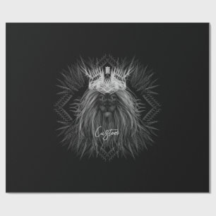 Löwe mit Kronenmonogramm Geschenkpapier