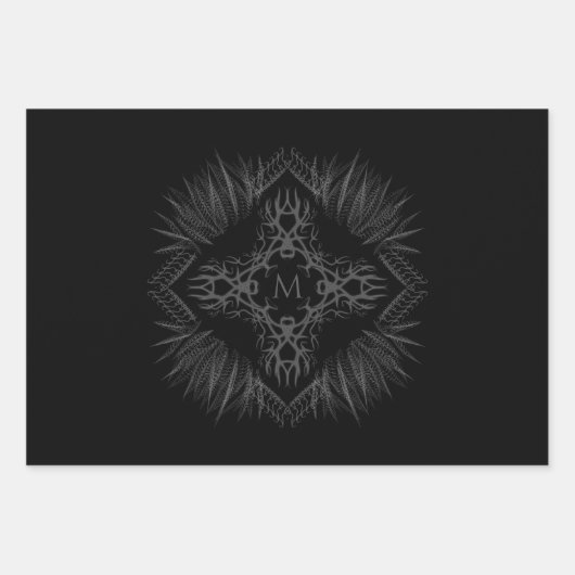 Löwe mit Kronenmonogramm Geschenkpapier Set (Vorderseite 2)