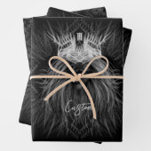 Löwe mit Kronenmonogramm Geschenkpapier Set (Beispiel)