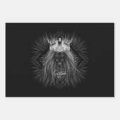 Löwe mit Kronenmonogramm Geschenkpapier Set (Vorderseite)