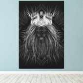 Löwe mit Kronenmonogramm Leinwanddruck (Insitu (Holzboden))