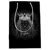 Löwe mit Kronenmonogramm Mittlere Geschenktüte (Vorderseite)