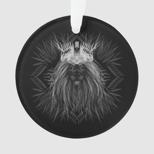 Löwe mit Kronenmonogramm Ornament (Vorderseite)