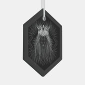 Löwe mit Kronenmonogramm Ornament Aus Glas (Vorderseite Rechts)